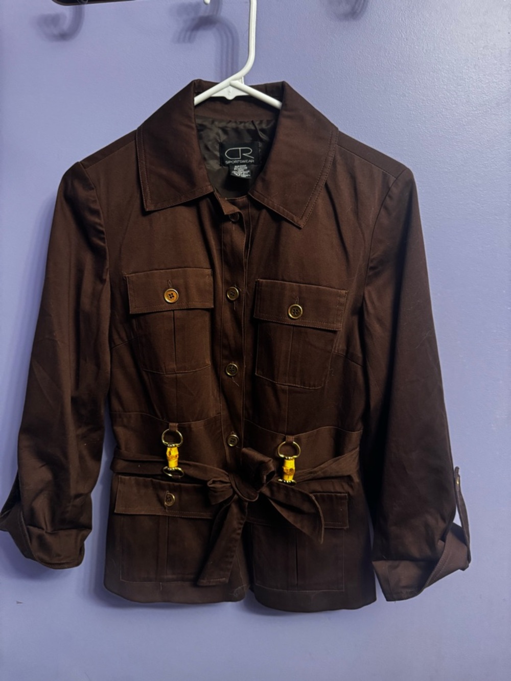 Women’s Brown Belted Blazer Jacket